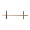 Ferm Living Sector Wandplank - Single - Wide Smoked Oak / Brass