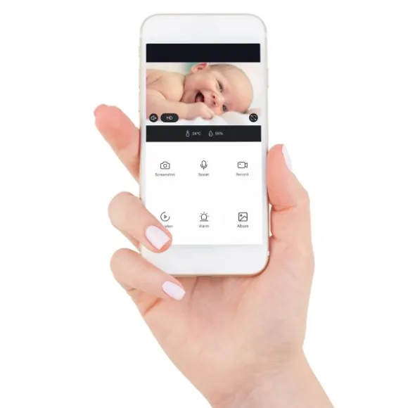 Alecto Wi‑Fi Babyfoon met Camera – SmartBaby5 Zwart