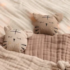 Baby Bello Toby The Tiger Knuffeldoekje - Toasted Almond