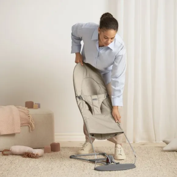 BabyBjörn Balance Soft Wipstoeltje Geweven Jersey Tri-Fabric - Zandgrijs