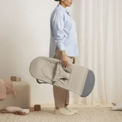 BabyBjörn Balance Soft Wipstoeltje Geweven Jersey Tri-Fabric - Zandgrijs