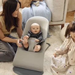 BabyBjörn Balance Soft Wipstoeltje Geweven Jersey Tri-Fabric - Zandgrijs