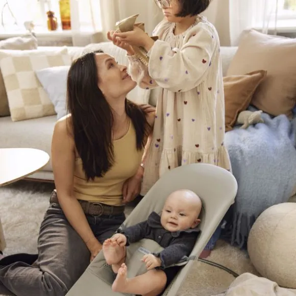 BabyBjörn Balance Soft Wipstoeltje Geweven Jersey Tri-Fabric - Zandgrijs