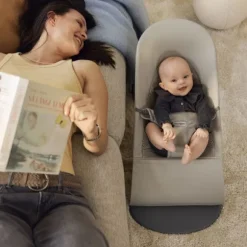 BabyBjörn Balance Soft Wipstoeltje Geweven Jersey Tri-Fabric - Zandgrijs