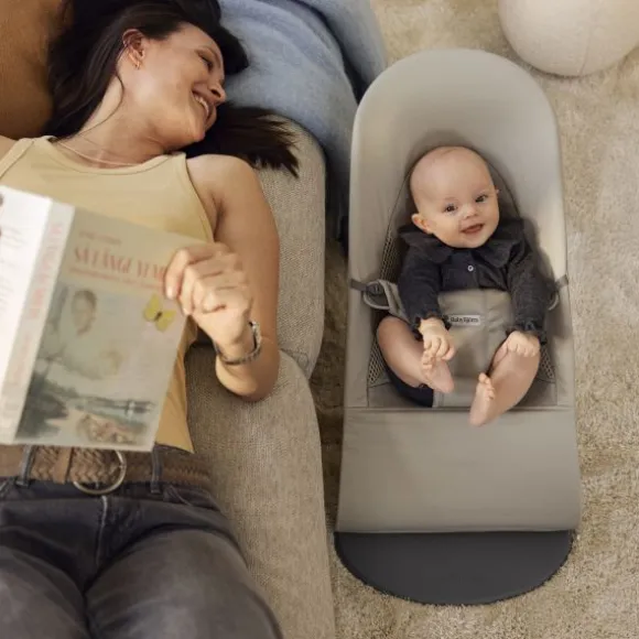 BabyBjörn Balance Soft Wipstoeltje Geweven Jersey Tri-Fabric - Zandgrijs