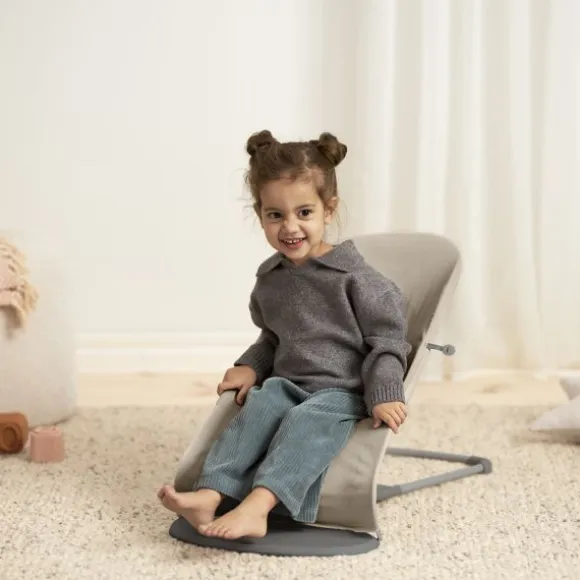 BabyBjörn Balance Soft Wipstoeltje Geweven Jersey Tri-Fabric - Zandgrijs