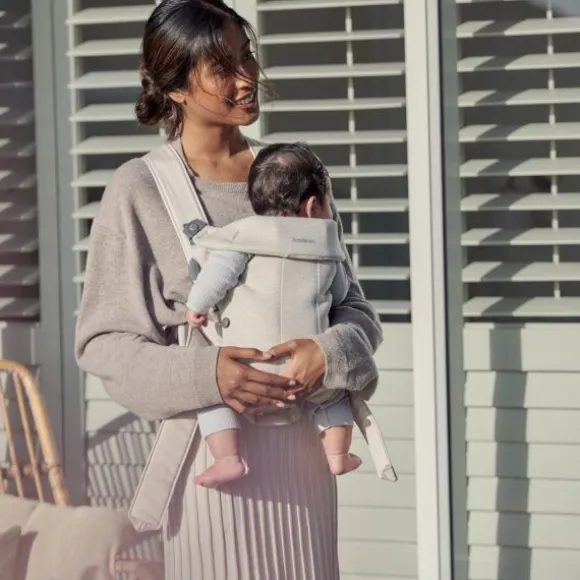 BabyBjörn Mini 3D Jersey Draagzak Lichtbeige