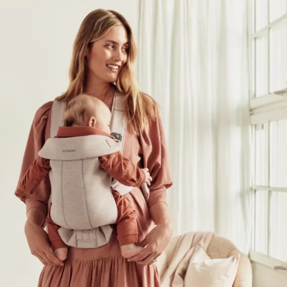 BabyBjörn Mini 3D Jersey Draagzak Lichtbeige