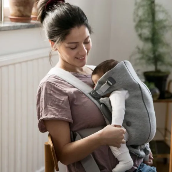 BabyBjörn Mini 3D Jersey Draagzak Lichtbeige