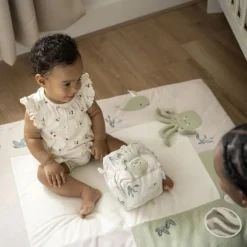 Baby's Only Boxkleed - Animals - 75x95 cm - Laurel Green/Warm Linen