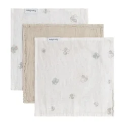 Baby's Only Tender Monddoekje - 3-Pack - 30x30cm - Beige / Linen