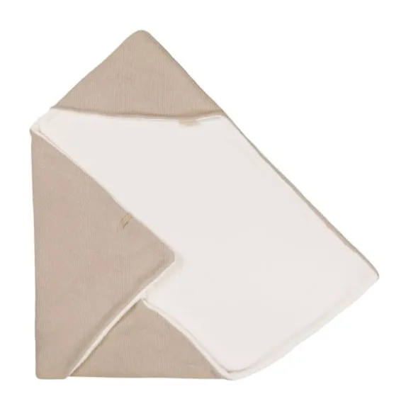 Bamboom 4 Season Hooded Baby Wrap Blanket - 75x75 cm - Stone Sand