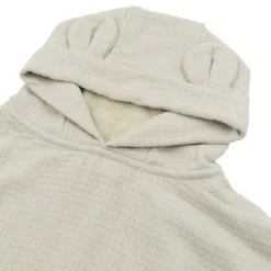 Bamboom Badponcho Baby 0–2 Jaar - Bamboe Wafel Terry - Warm White