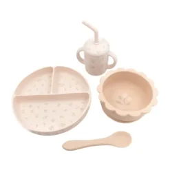 Bamboom Dinerset - Siliconen - Tulips