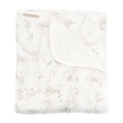 Bamboom Ledikantdeken Nuvola - Boomy's world Oyster grey - 100x150 cm