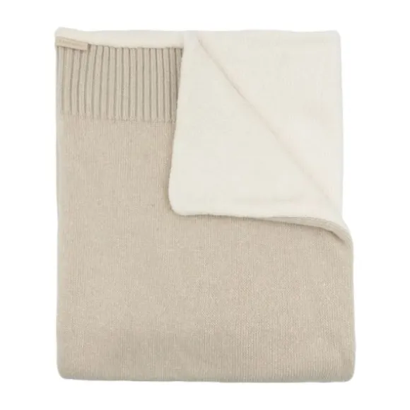 Bamboom 4-Seizoenen Wikkeldeken - Teddy Kasjmier - 80 x 80 cm - Stone Sand