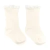 Bamboom Sokjes - Kant - Creme - 1 Mnd