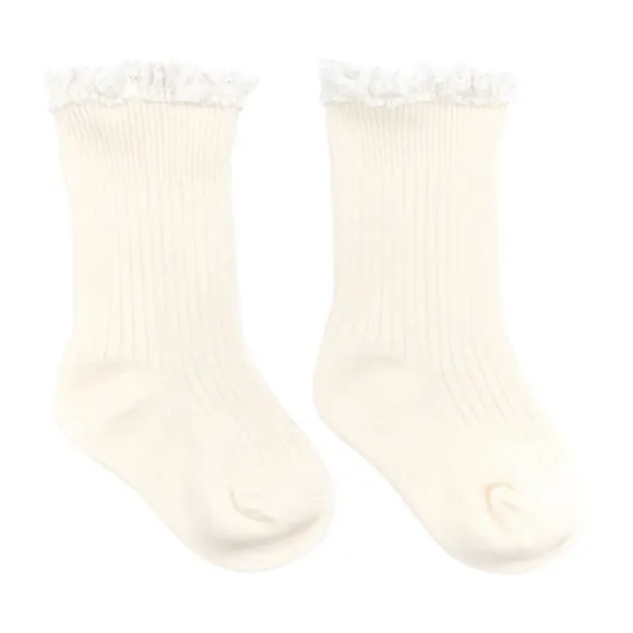Bamboom Sokjes - Kant - Creme - 1 Mnd