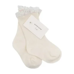Bamboom Sokjes - Kant - Creme - 1 Mnd