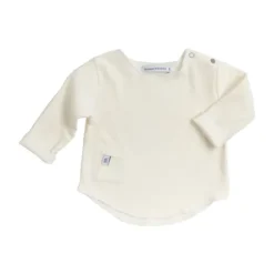 Bamboom T-shirt Lange Mouw Crème 1 Mnd