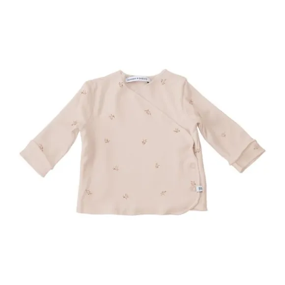 Bamboom T-Shirt Met Overslag - Lange Mouw - 1 Mnd - Olives