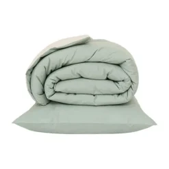 Bibelotte Dekbedovertrek - Zeegroen - 140x220 cm