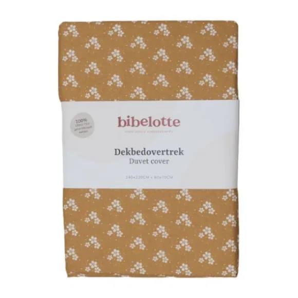 Bibelotte Onder De Bloemen Dekbedovertrek Okergeel 140 x 220 Cm