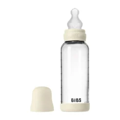 BIBS Fles - Medium Flow - 240 ml - Silicone/Glas - Ivory