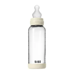 BIBS Fles - Medium Flow - 240 ml - Silicone/Glas - Ivory