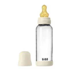 BIBS Fles - Medium Flow - 240 ml - Glas/Latex - Ivory