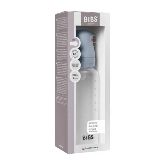 Bibs Fles - Medium Flow - 270 ml - Silicone - Baby Blue
