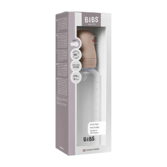 Bibs Fles - Medium Flow - 270 ml - Silicone - Baby Blue