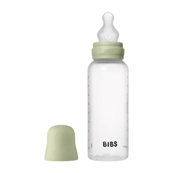 Bibs Fles - Medium Flow - 270 ml - Silicone - Baby Blue