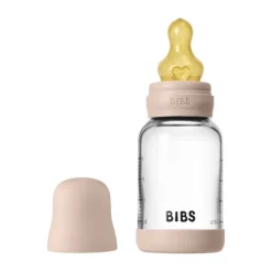 BIBS Fles - Slow Flow - 120 ml - Glas/Latex - Ivory