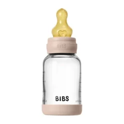BIBS Fles - Slow Flow - 120 ml - Glas/Latex - Ivory