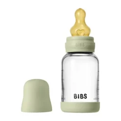 BIBS Fles - Slow Flow - 120 ml - Glas/Latex - Ivory