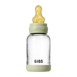 BIBS Fles - Slow Flow - 120 ml - Glas/Latex - Ivory