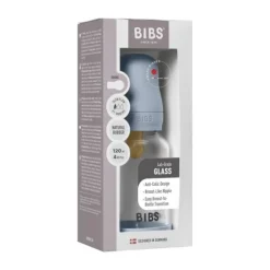 BIBS Fles - Slow Flow - 120 ml - Glas/Latex - Ivory