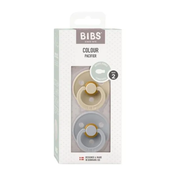 BiBs Fopspeen Symmetrisch - 6-18 Mnd - 2 Stuks - Vanilla / Cloud