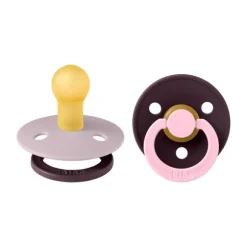 BiBs Studio Fusion Fopspeen - Rond - 2 Stuks - 0-6 Mnd - Blush/Woodchuck