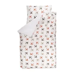 Bink Bedding Planes Dekbedovertrek Choco 120 x 150 cm