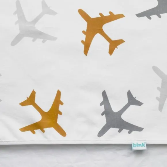 Bink Bedding Planes Wieglaken Blauw 75 x 100 cm