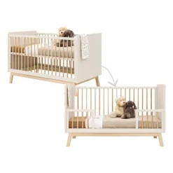 Bopita Babykamer Lines - Dune / Naturel | Ledikant 60 x 120 cm + Commode