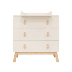 Bopita Babykamer Lines - Dune / Naturel | Ledikant 60 x 120 cm + Commode