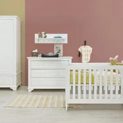 Bopita Charlotte Babykamer Wit | Bed 70 x 140 cm + Commode