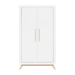 Bopita Fenna Babykamer Wit / Naturel | Bed 60 x 120 cm + Commode + Kast 2-Deurs