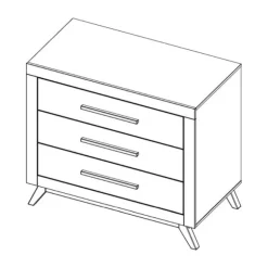 Bopita Fenna Babykamer Wit / Naturel | Bed 60 x 120 cm + Commode + Kast 2-Deurs