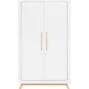 Bopita Fenna Kledingkast Wit / Naturel 2-Deurs
