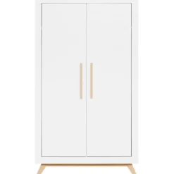 Bopita Fenna Kledingkast Wit / Naturel 2-Deurs
