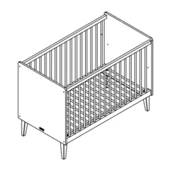 Bopita Indy Babybed Wit / Naturel 60 x 120 cm